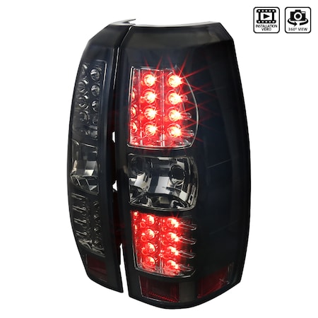 Spec-D Tuning 07-12 Chevrolet Avalanche Smoked Lens LED Tail Lights LT-AVA07GLED-TM